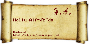 Holly Alfréda névjegykártya